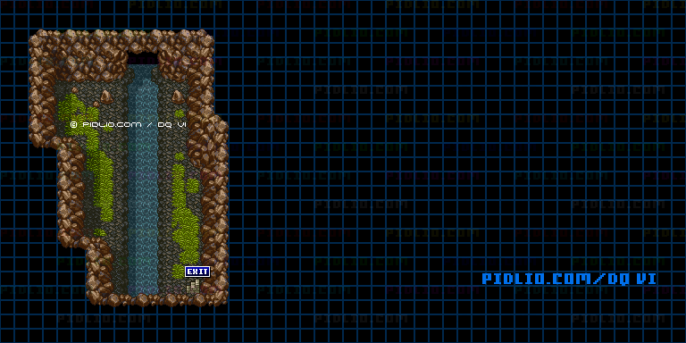 【現実の世界】アモール北の洞窟のマップ画像 ／ SFC版ドラゴンクエスト6攻略 ─ pidlio.com