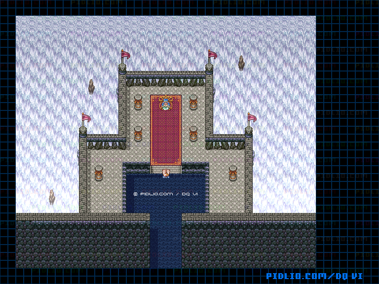 【海底世界】ルビスの城のマップ画像 ／ SFC版ドラゴンクエスト6攻略 ─ pidlio.com