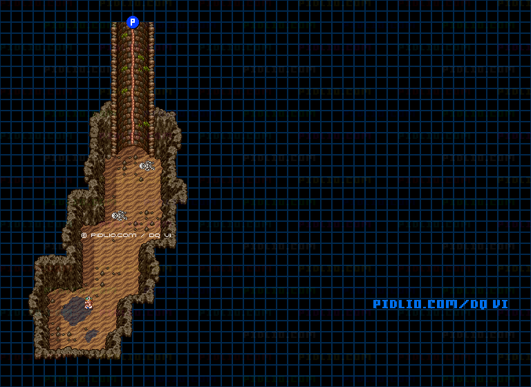 【はざまの世界】牢獄の町・井戸のマップ画像 ／ SFC版ドラゴンクエスト6攻略 ─ pidlio.com